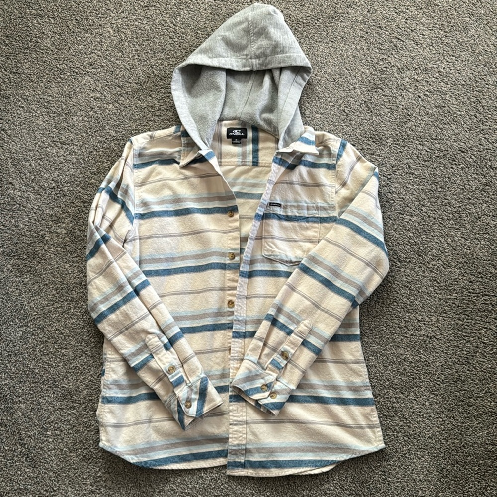 O’neill flannel hoodie shirt